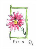 Pink Daisy Hello