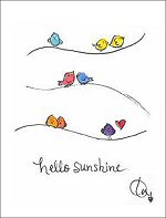 Birds on a Wire Sunshine