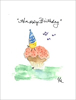 5 Blank Note Cards Birthday Collection