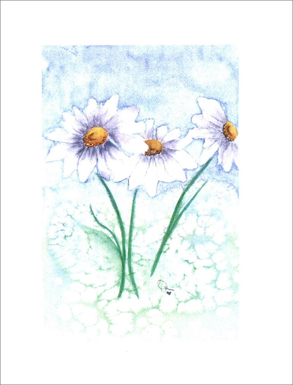 5 Blank Note Cards Floral Collection