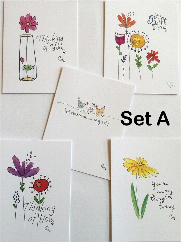 Blank Note Cards 5-pack